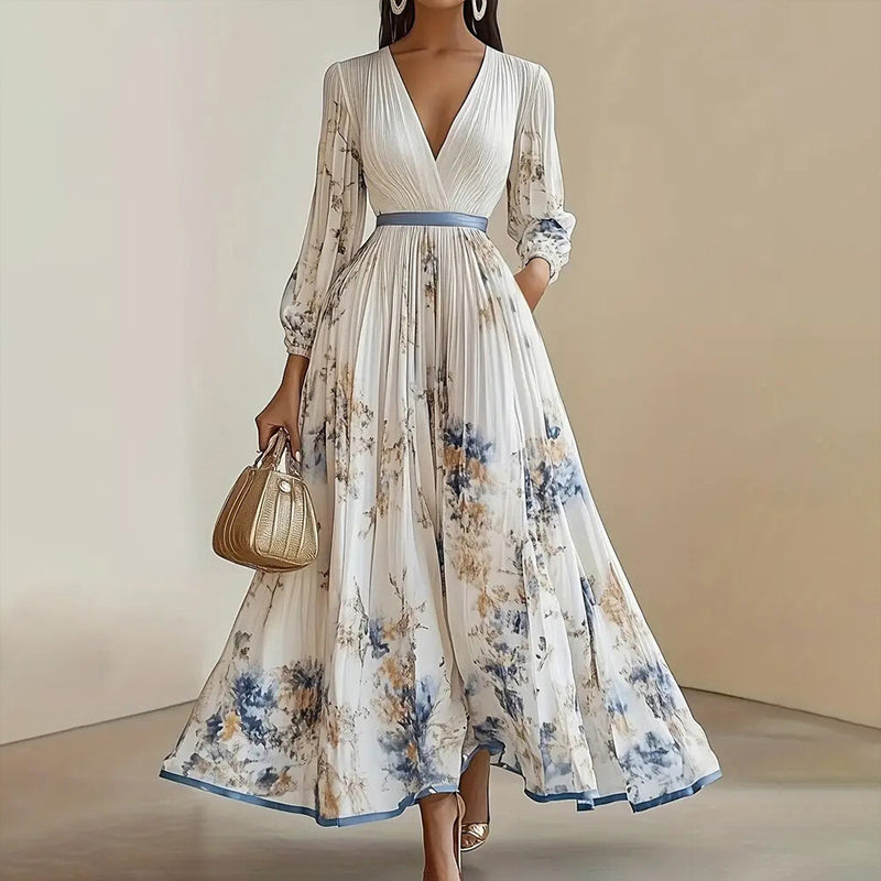 Floral V-Neck Maxi Dress