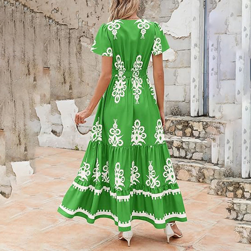 Bell Sleeve Dress With Pocket