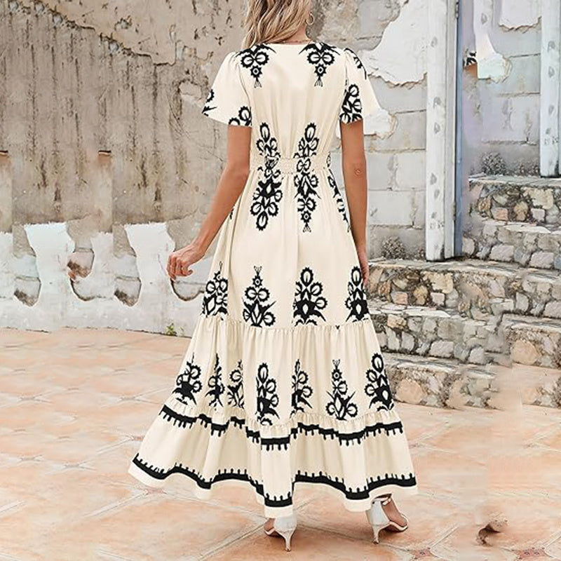 Bell Sleeve Dress With Pocket