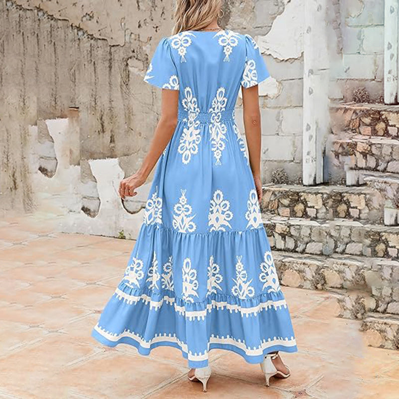 Bell Sleeve Dress With Pocket