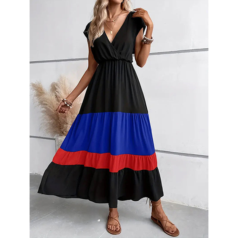 V-Neck Sleeveless Loose Sundress