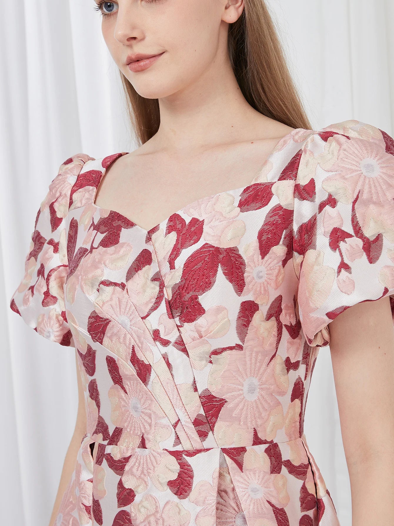 Embroidery Jacquard Luxury Long Dress