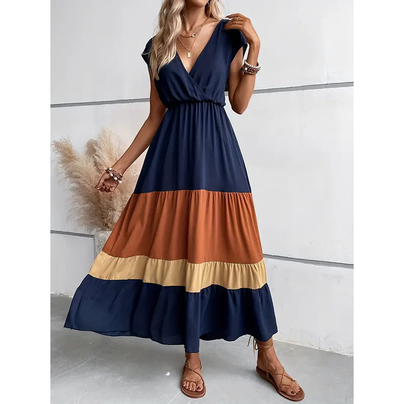 V-Neck Sleeveless Loose Sundress