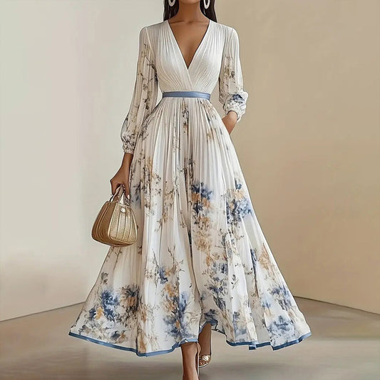 Floral V-Neck Maxi Dress