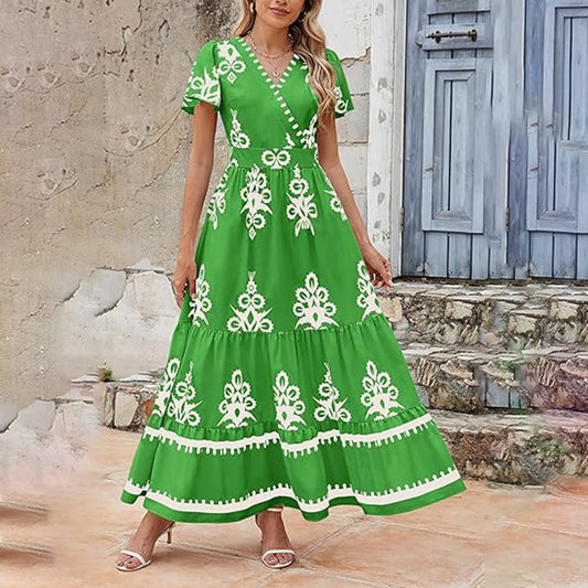 Bell Sleeve Dress With Pocket