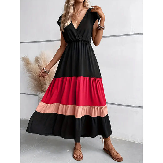 V-Neck Sleeveless Loose Sundress