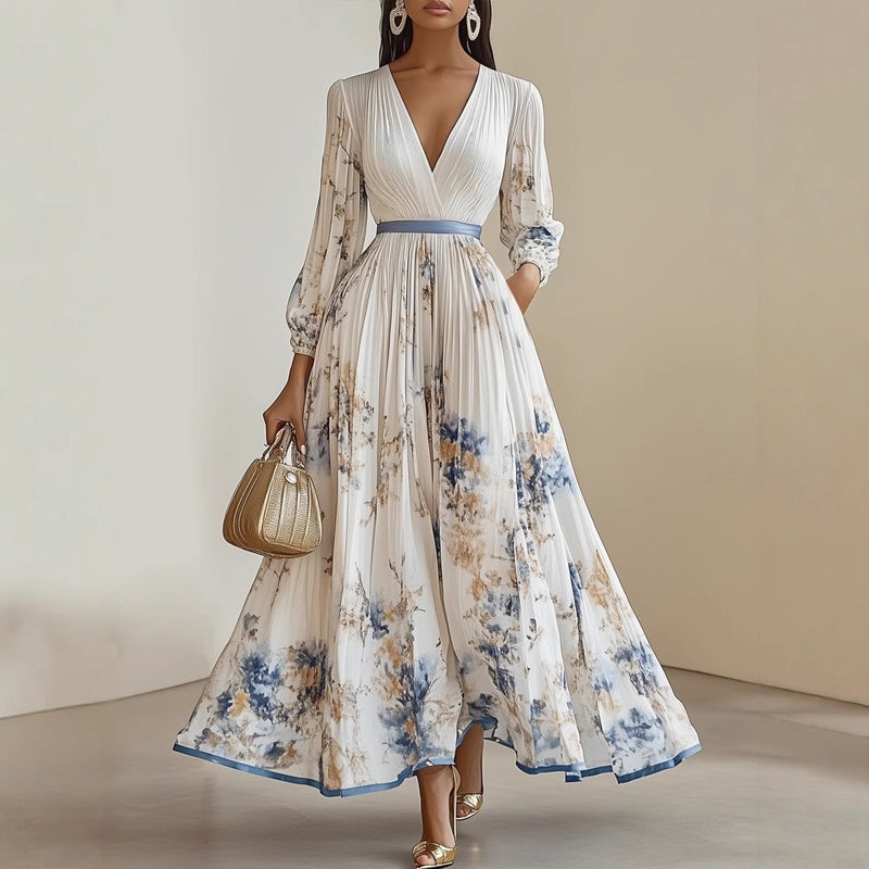Floral V-Neck Maxi Dress
