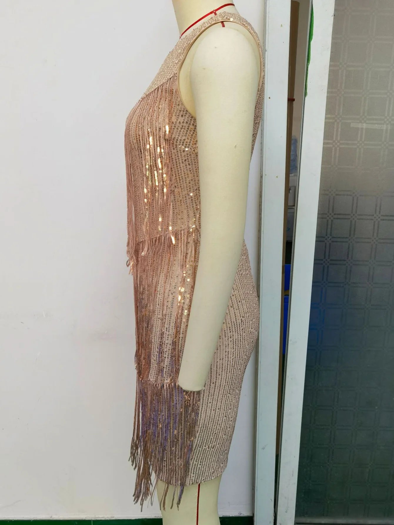 Luxury Sequin One-Shoulder Dress