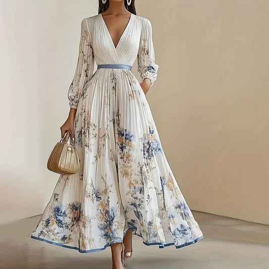 Floral V-Neck Maxi Dress
